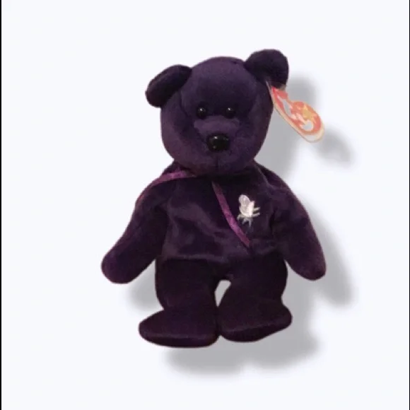 Princess Diana Commemorative Purple Plush Teddy Bear - Picture 1 of 7